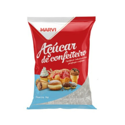 ACUCAR CONFEITEIRO MARVI 1,0 KG (CX C/6)